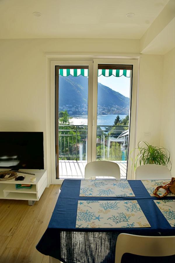The Blue - Lake / City View Modern Apt Near Villa Olmo Como Exterior foto